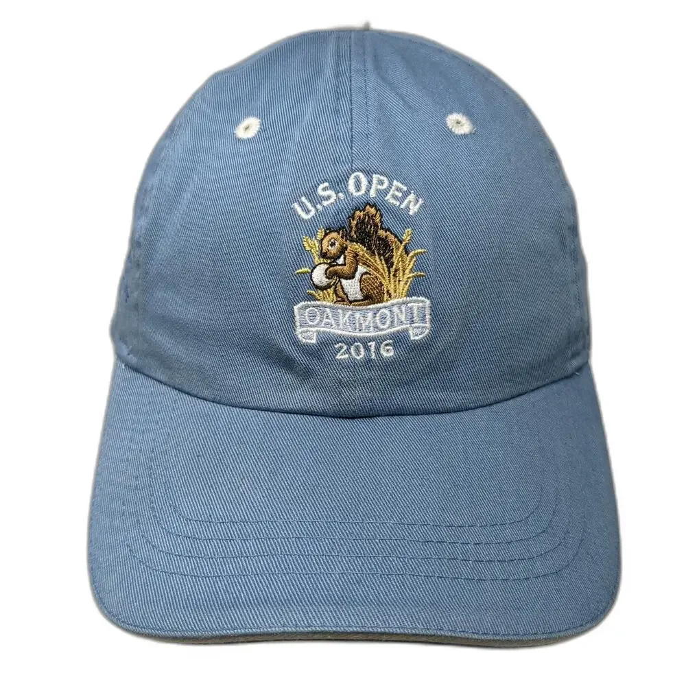 Ahead Baseball Cap Blue OSFM Oakmont 2016 US Open Golf Squirrel Hat Strapback
